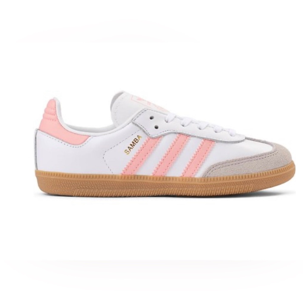 adidas Samba OG Athletic Shoe with pink detail. Worn once or twice.